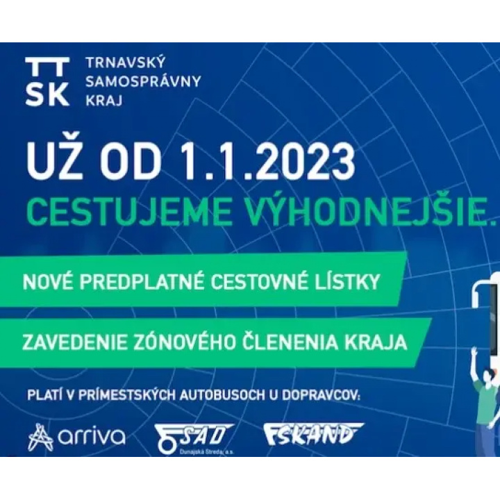 Informácia k zavedeniu predplatných cestovných lístkov na autobus od 1.1.2023