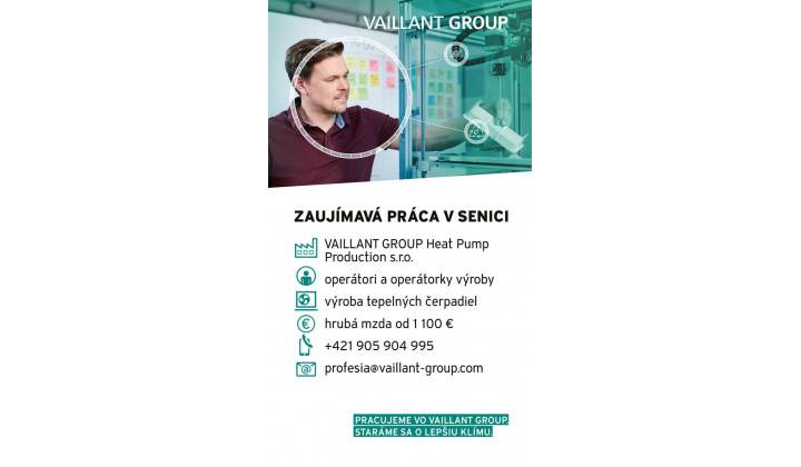 Ponuka práce vo VAILLANT GROUP Senica