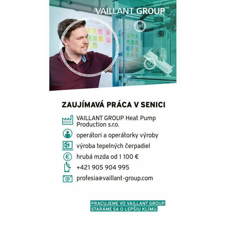 Ponuka práce vo VAILLANT GROUP Senica